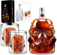 Whiskey Decanter Set Transparent Creative with 2 150Ml Glasses, Whiskey Carafe for Brandy,Scotch,Vodka,Gifts for Dad,Husband,Boyfriend